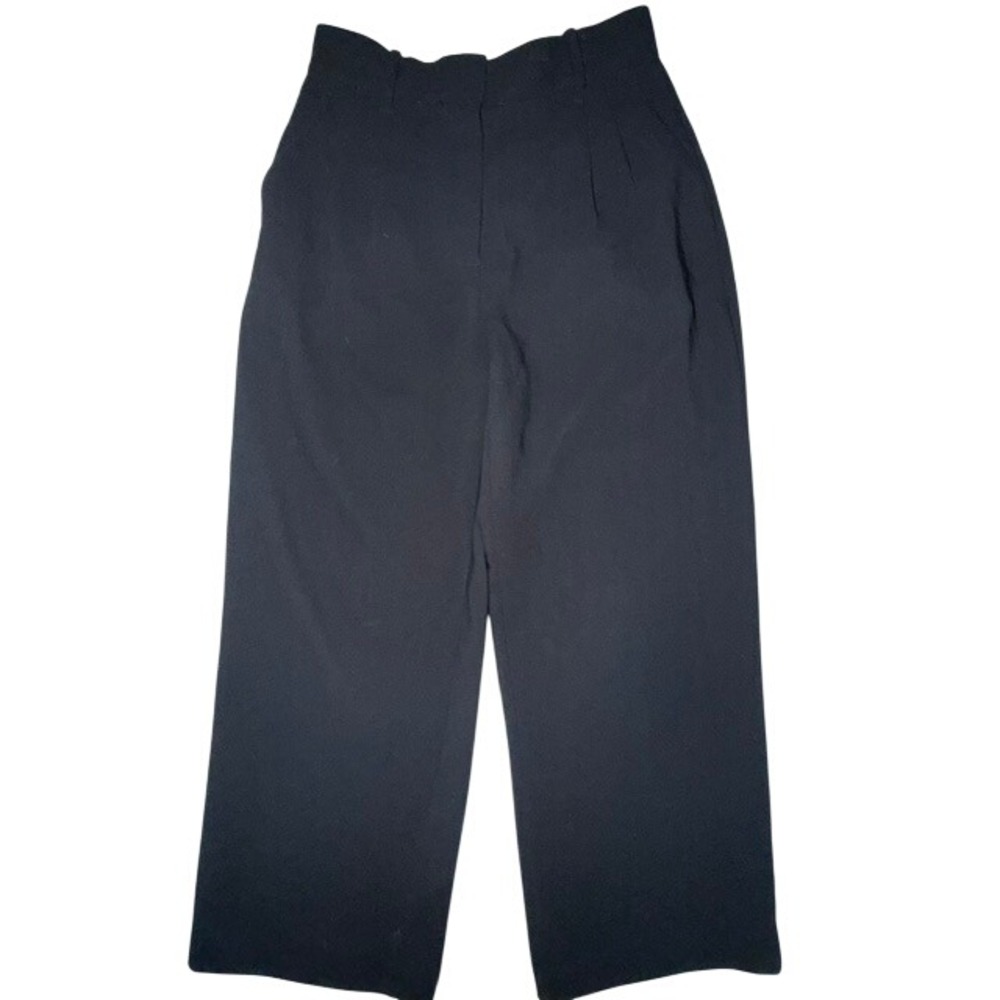 Wilfred Aritzia Black High Waisted Wide Leg Cropped Trousers Pants Size 6